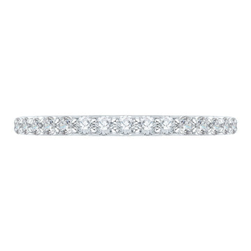 Diamond Half-Eternity Wedding Band In 14K White Gold